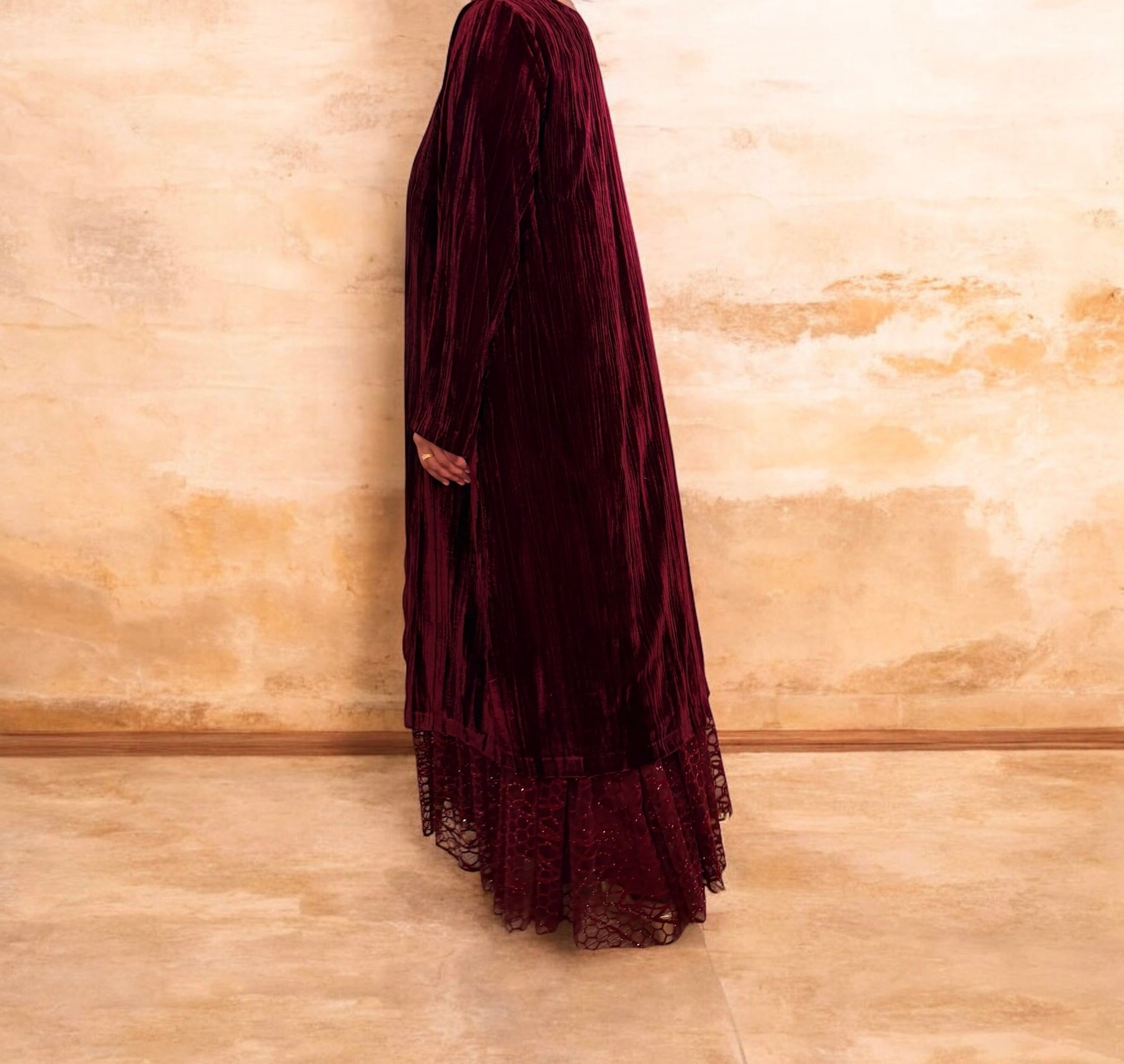 دراعة لولوة - عنابي