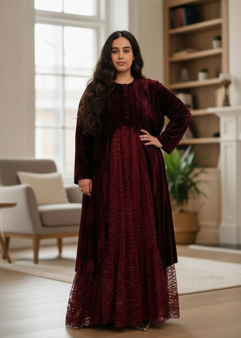 دراعة لولوة - عنابي