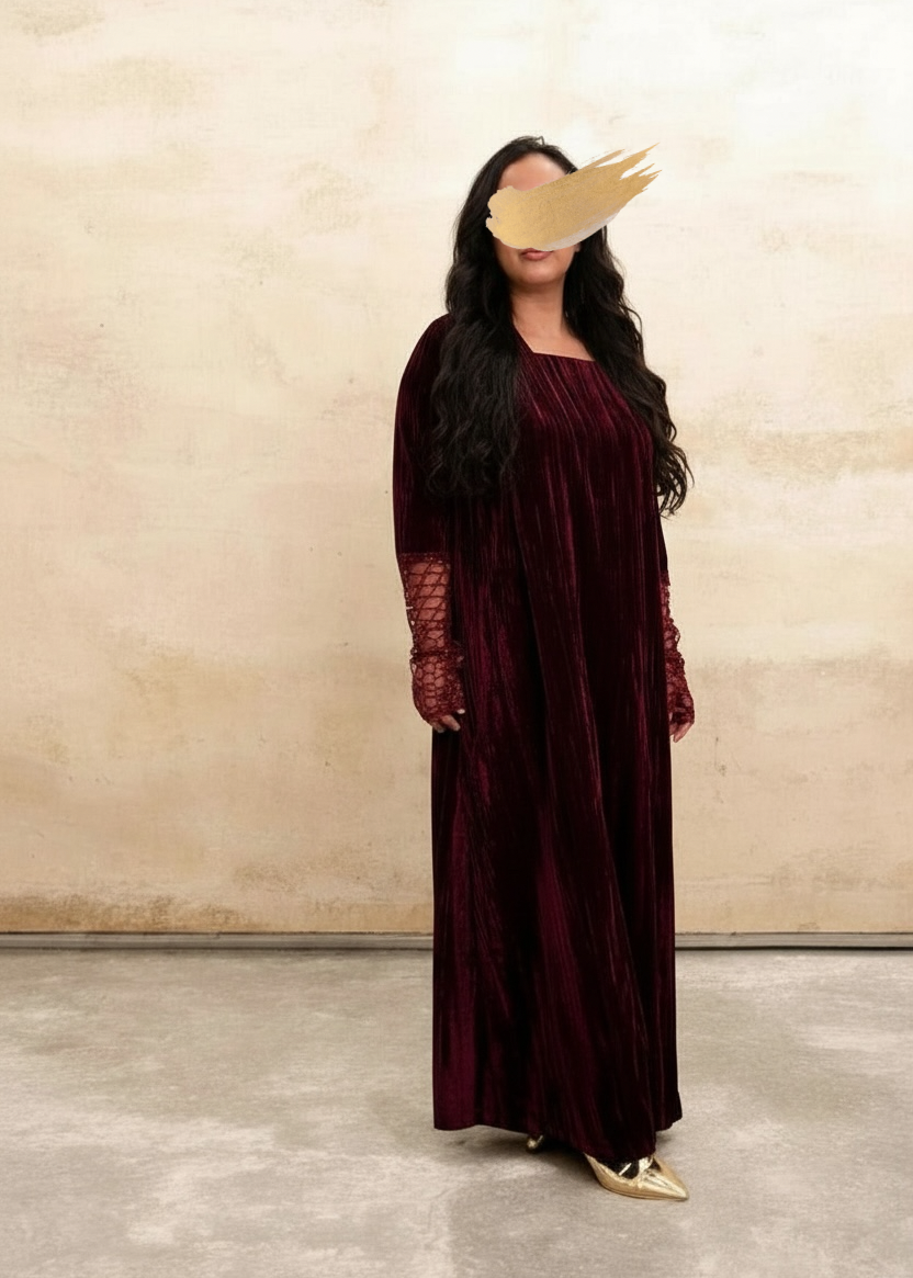 دراعة شاهه - عنابي